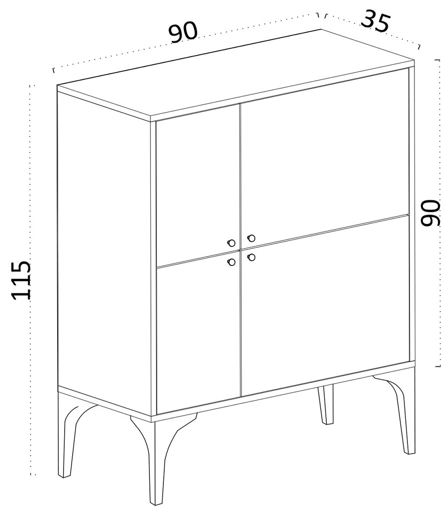 Dulap Capri (Stejar safir). 1072896