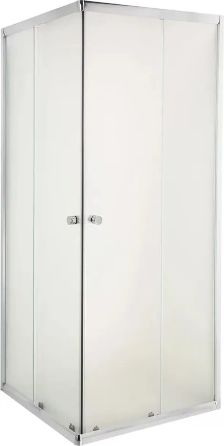 Cabina de dus patrata Invena Parla si usi culisante 80x80 crom sticla mata