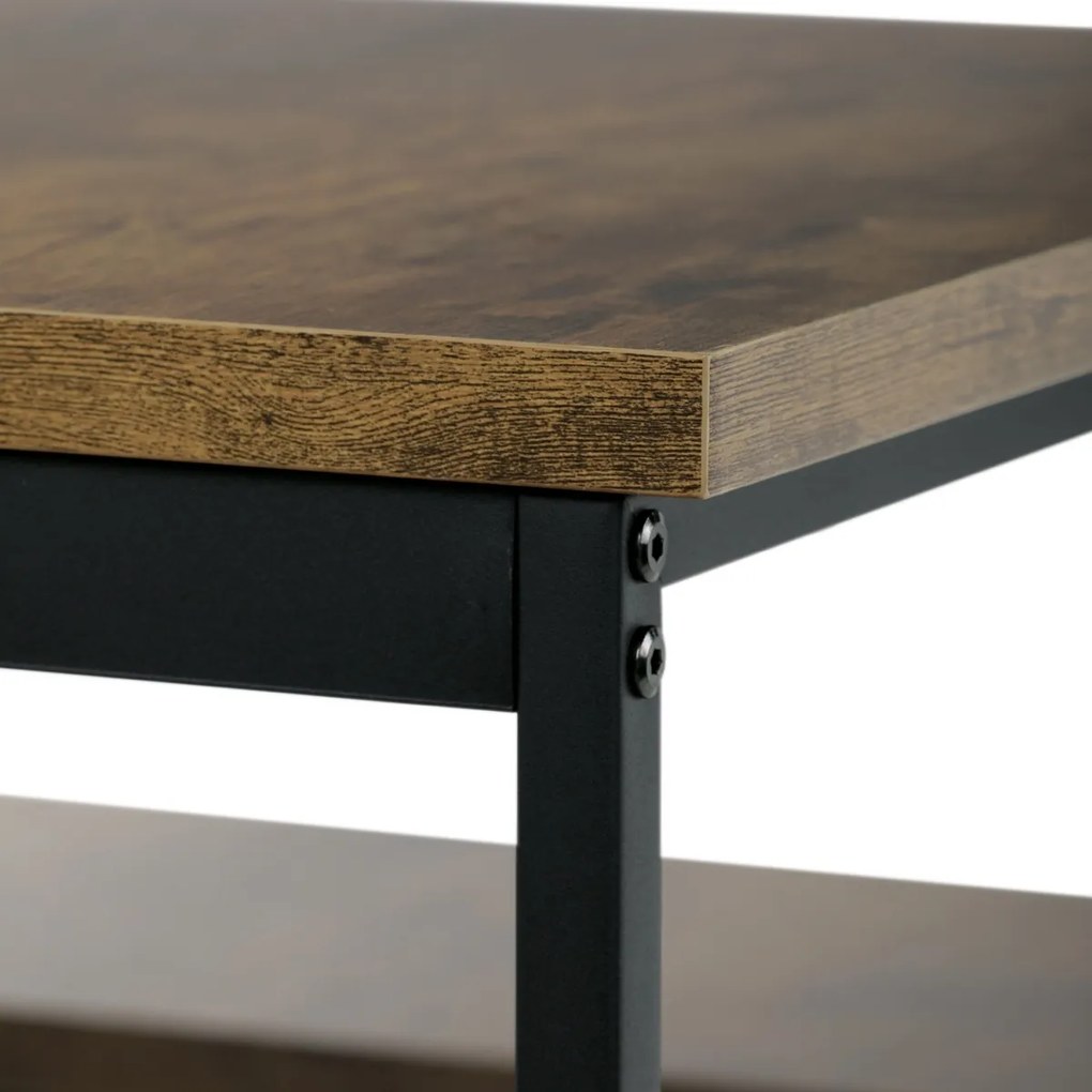 Set de masă cu 2 bănci OLD WOOD , 110 x 60 x 75 cm