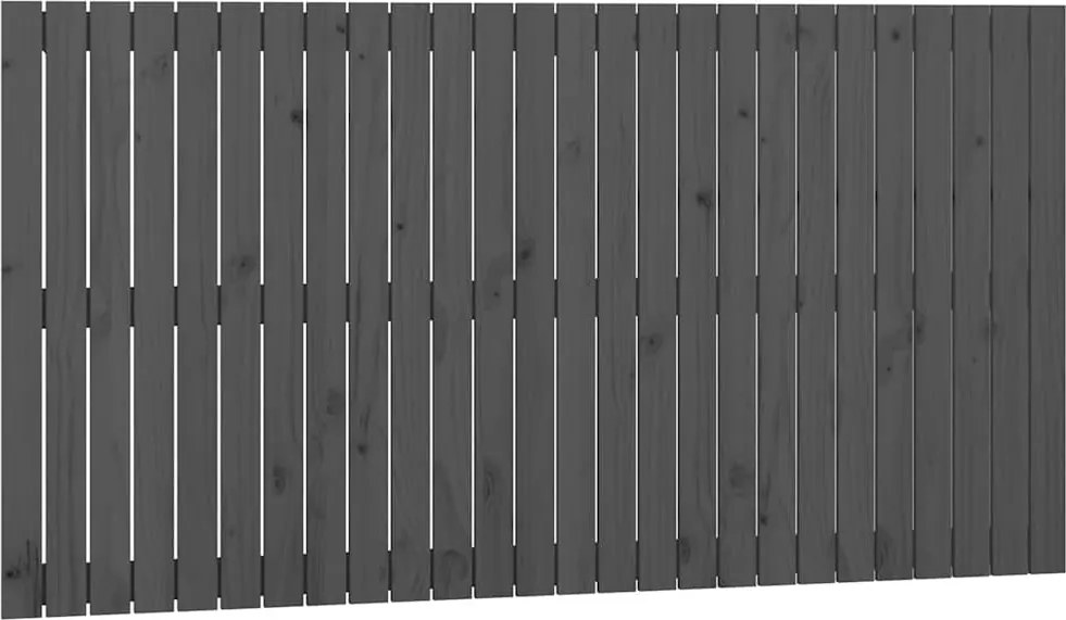 vidaXL Tăblie de pat pentru perete, gri, 166x3x90 cm, lemn masiv pin