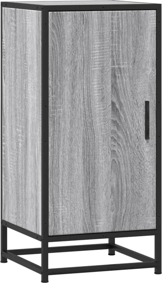 vidaXL Dulap, gri sonoma, 35,5x35x76 cm, lemn prelucrat și metal