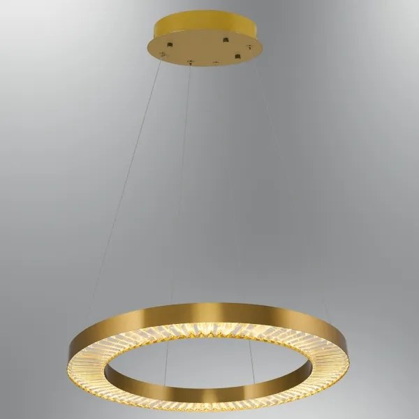 Lustră LED suspendată pe cablu JESI, 85W, 230V, 3000K, Ø 80 cm, bronz