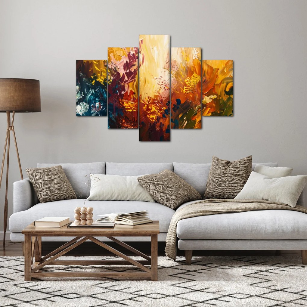 Tablou - pictură abstractă de flori (150x105 cm)