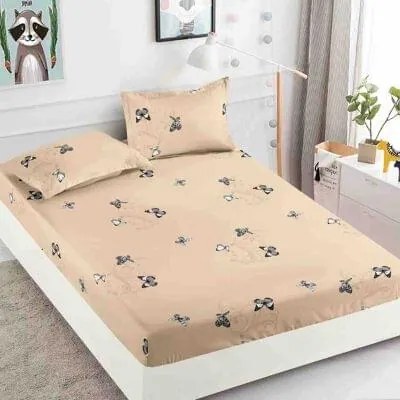 Husă protecție pat cu elastic, bumbac finet, 180 x 200 cm, 3 piese, HPP48