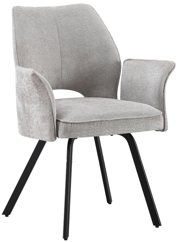 MAZZONI EXPORT TULIP Bej Închis (material textil UF980-03) - SCAUN MODERN TAPIȚAT CU COTIERE PENTRU SUFRAGERIE/LIVING/BIROU LOFT