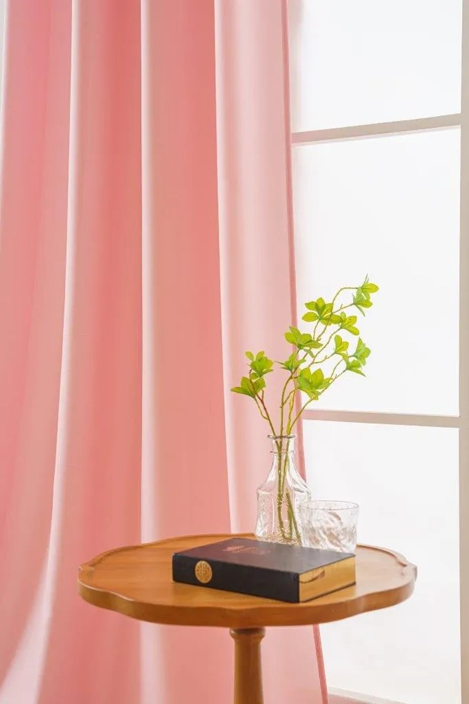 Draperie OXFORD LIGHT 140x250 cm, roz Agatat: Inele metalice