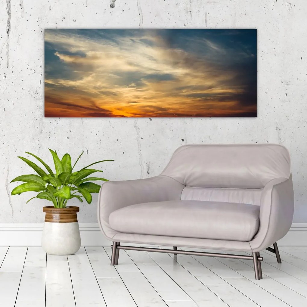 Tablou cu apus de soare (120x50 cm)