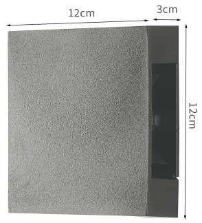 Brilagi - Aplica LED de exterior QUADRAY, 4W, 230V, antracit, IP65