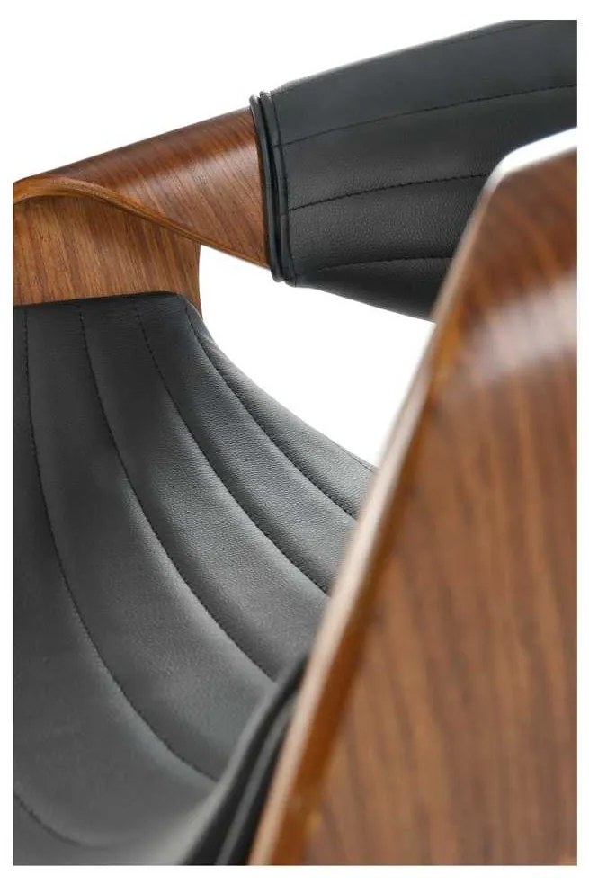 Scaun de bar Scarlet, negru / nuc
