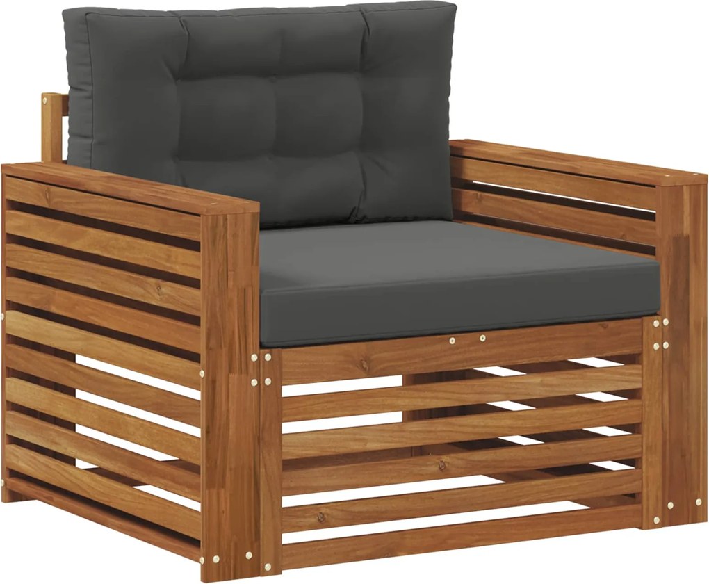 vidaXL Set de canapele de exterior Lemn de acacia solid și poliester