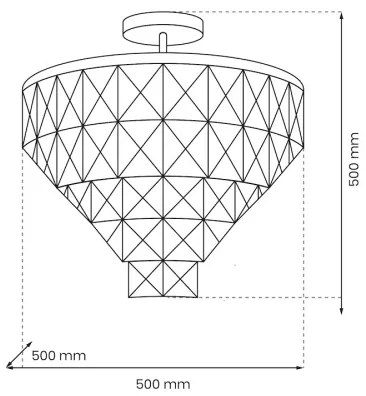 Lustră pe tijă CHELSEA 6xE14/40W/230V d. 50 cm crom lucios