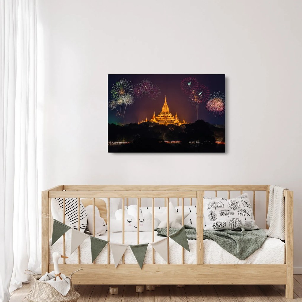 Tablou cu artificii în Asia (90x60 cm)