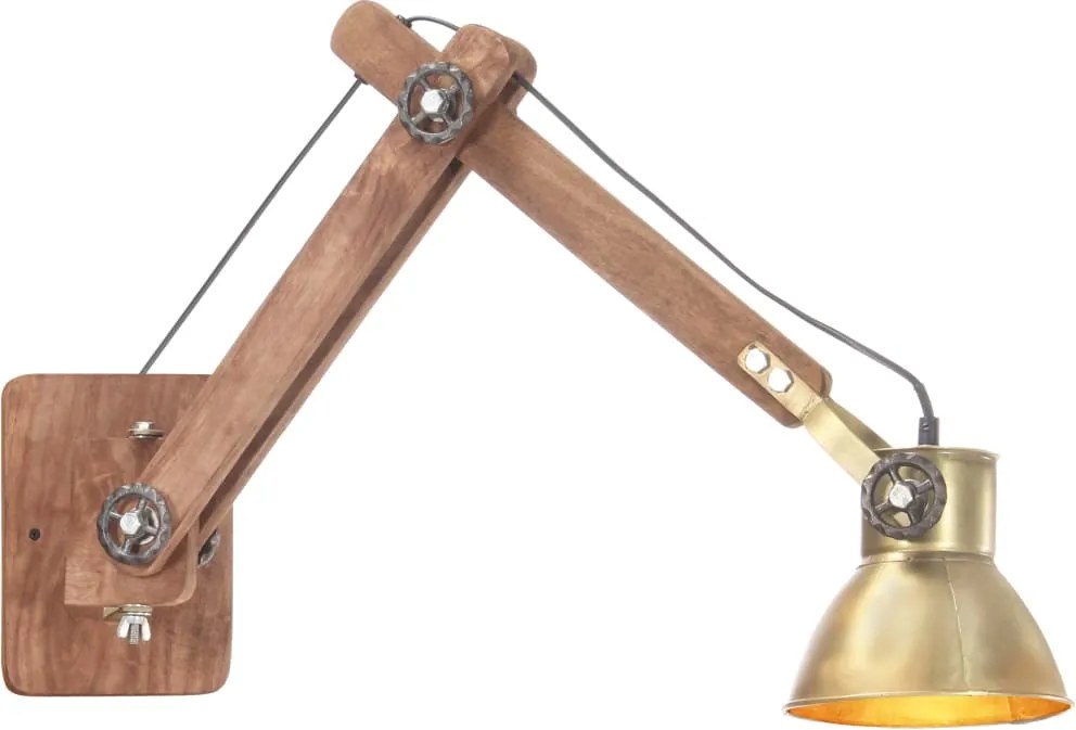 vidaXL Lampă de perete, stil industrial, alamă, rotund, E27