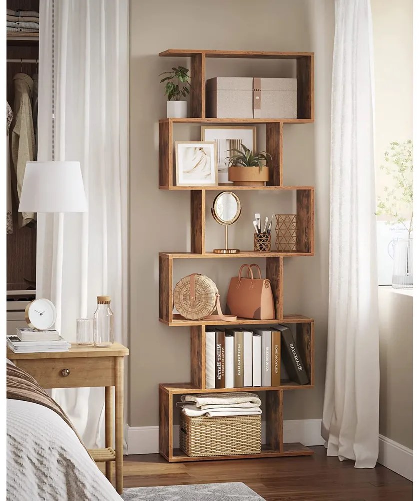 Raft/etajeră pentru cărți PRESTON, 70x24x190,5cm, maro Vasagle