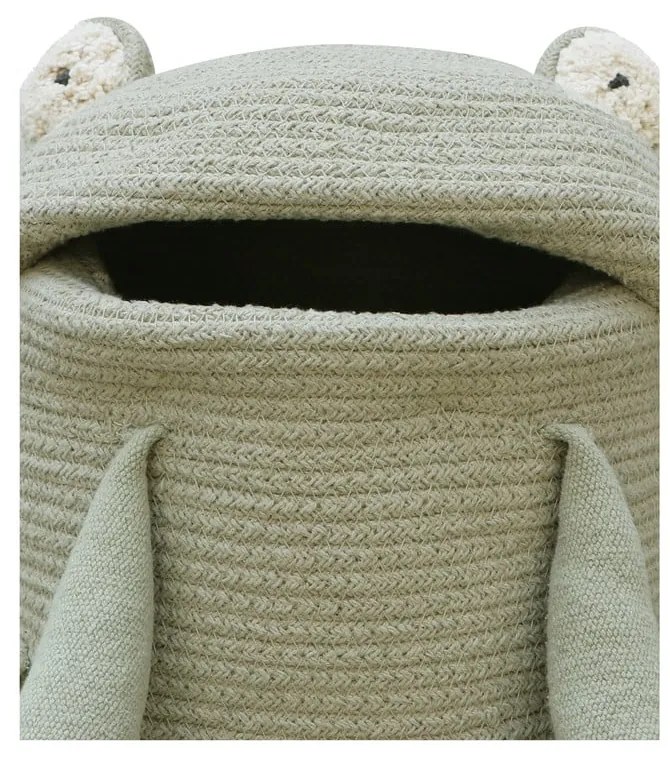 Coș de jucării pentru copii verde deschis din material textil ø 23x35 cm Fred the Frog – Lorena Canals
