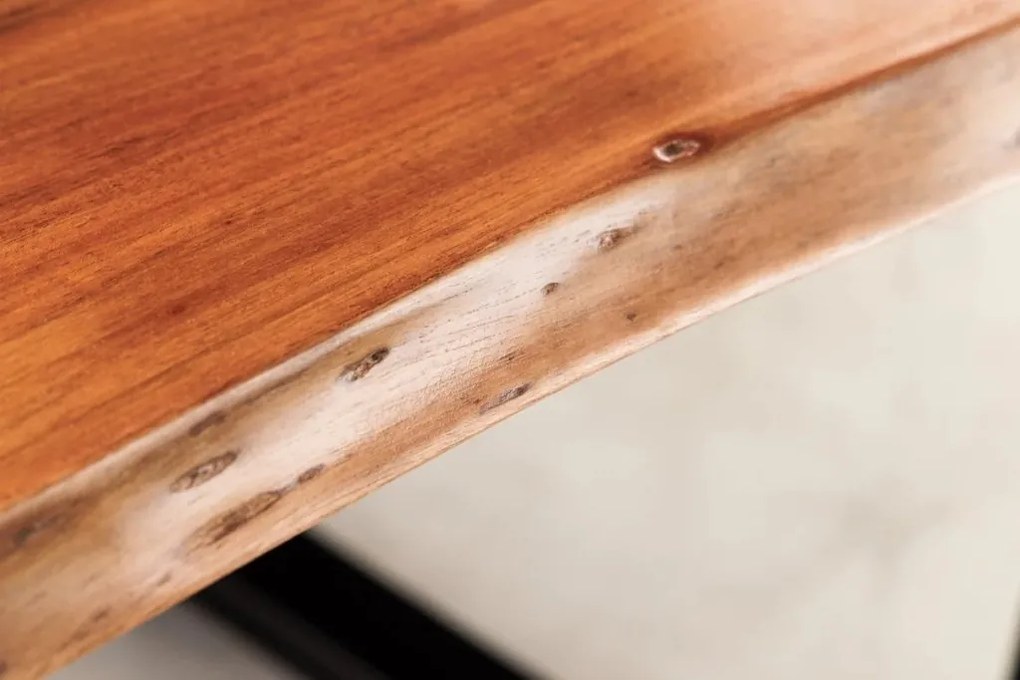 Masa din lemn de salcam cu rasina epoxidica albastra LIQUID 160cm