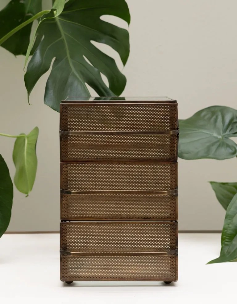 Organizator din sticla, cu 3 sertare, Draw