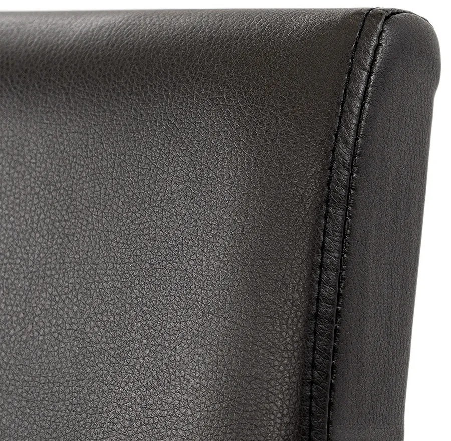 Scaun de sufragerie Kelly din piele neagră