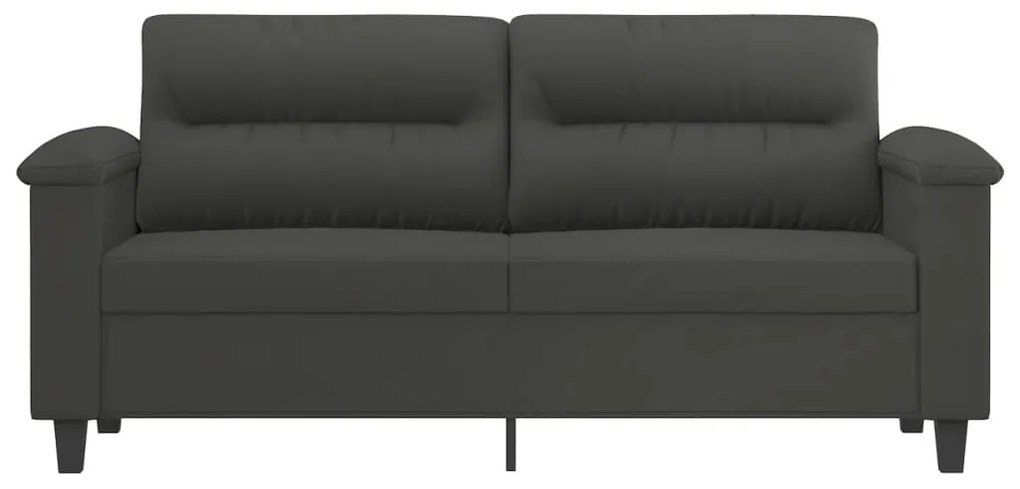 Canapea cu 2 locuri, gri inchis, 140 cm, tesatura microfibra Morke gra, 170 x 77 x 80 cm