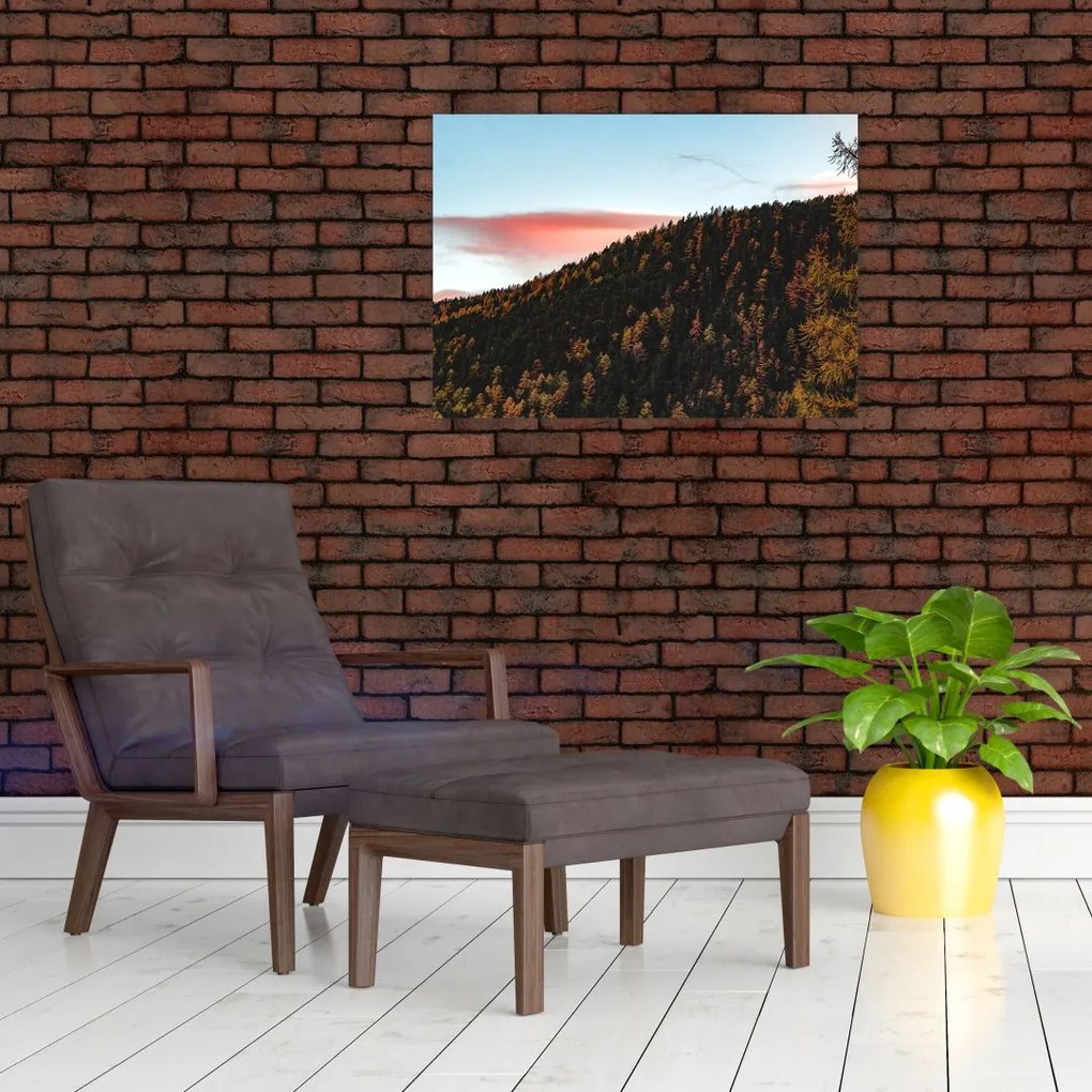 Tablou pe sticlă - Zori de zi (70x50 cm)