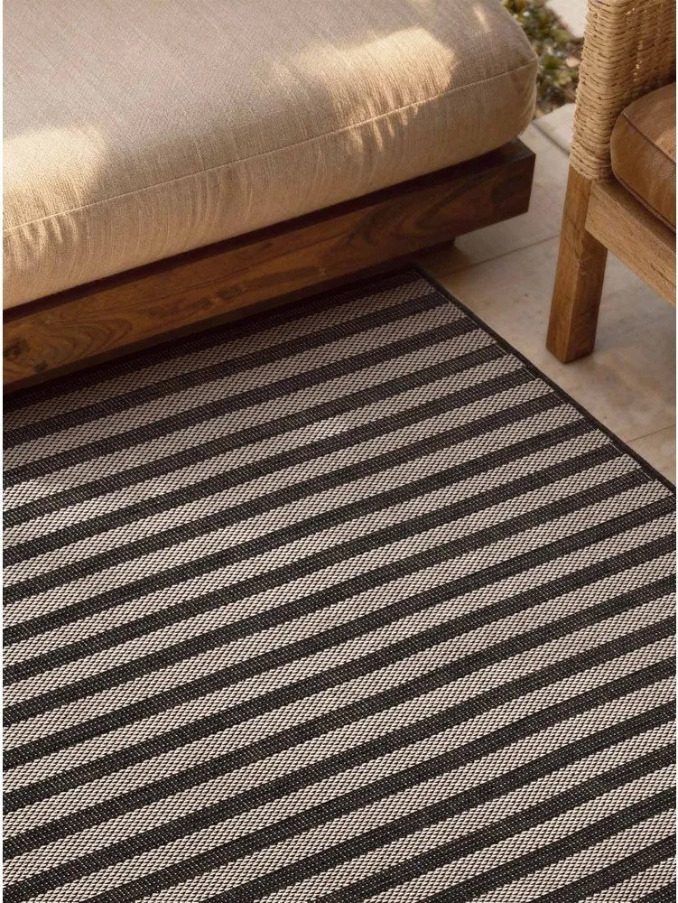 Covor pentru exterior și interior negru/crem 120x170 cm Haringey Linley – Ted Baker