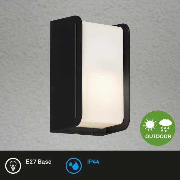 Aplică de exterior BOKS 1xE27/12W/230V IP44 Briloner 3016-015