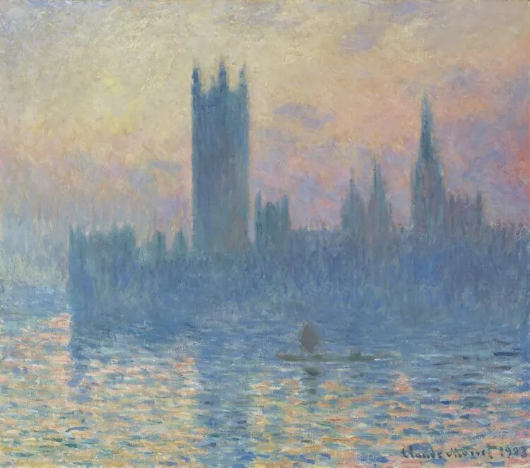 Reproducere The Houses of Parliament / Sunset (1903), Claude Monet