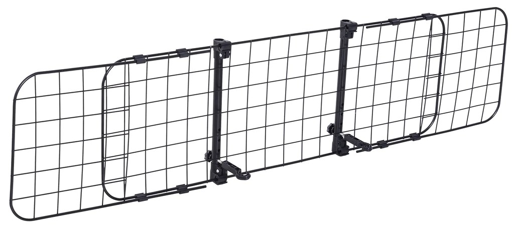 PawHut Bariera Separator de Protectie Masina pentru Caini Reglabila 91-145x30cm