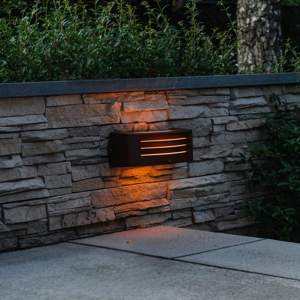 Aplică modernă maro ruginiu IP44 - Hurricane 1