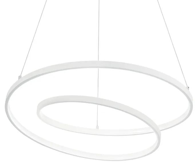 Lustra LED suspendata design modern circular OZ SP D80 BIANCO