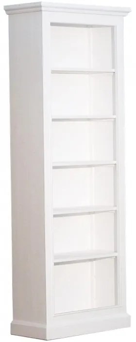 Biblioteca, alba, din lemn masiv, L78 cm, aspect vintage, Classic