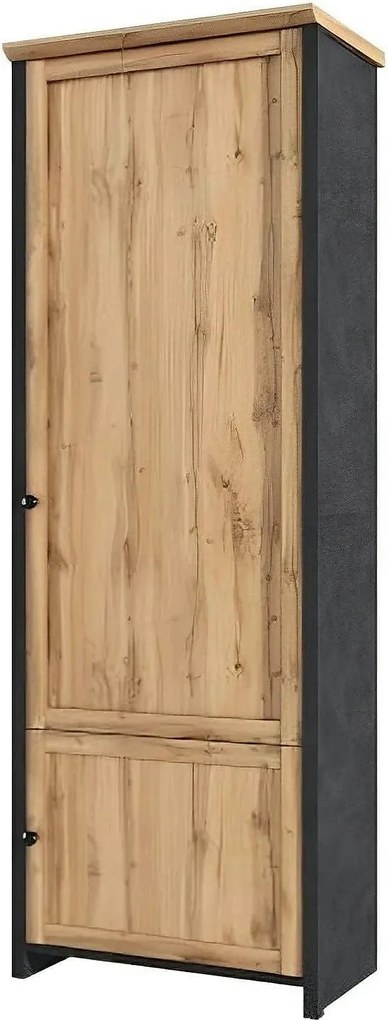 Dulap NICOLE, stejar wotan/gri antracit, PAL laminat, cu 2 usi, 71x42x