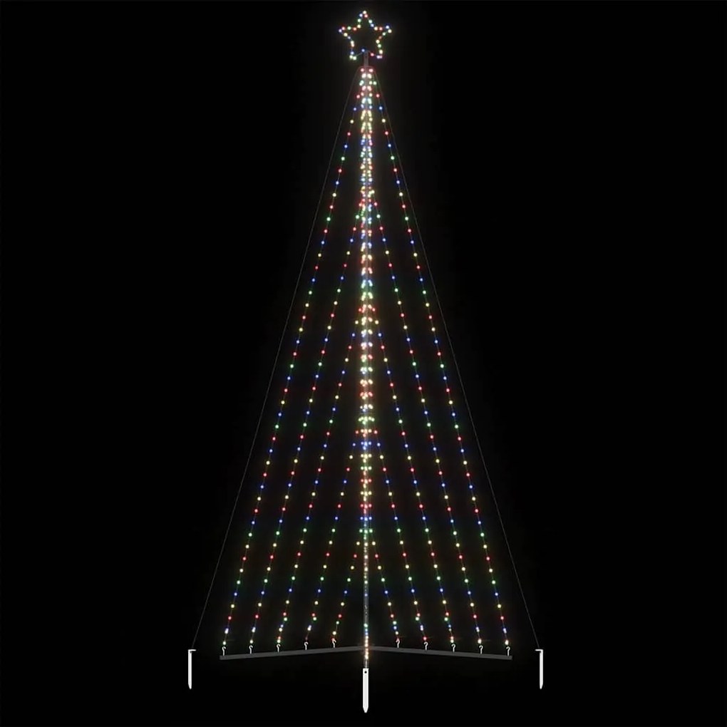 vidaXL Pom de Crăciun LED 570 LED-uri colorate 399 cm