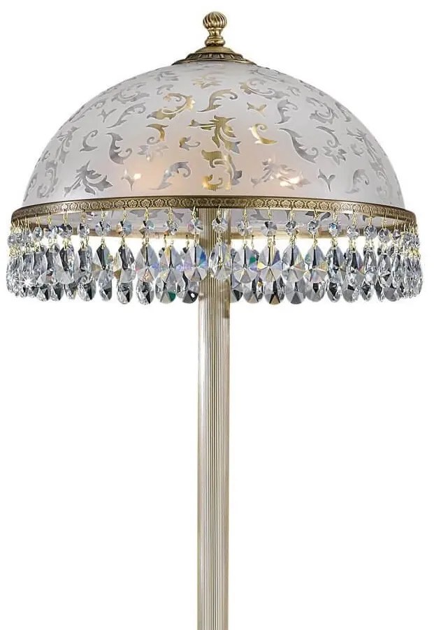 Lampa de podea design clasic realizata manual din alama si Cristal Scholer 6200