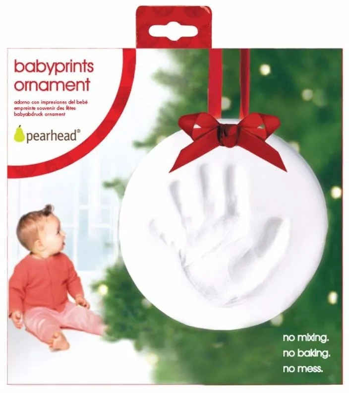 Kit amprenta mulaj manuta sau piciorus bebe pentru ornament bradut - Pearhead