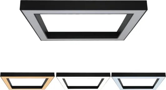 Plafonieră LED/130W/230V 3000/4000/6500K 100x100 cm neagră
