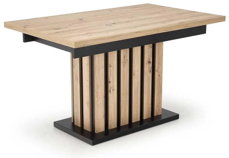 Masă de bucătărie Lamello 160 cm, stejar artisan / negru