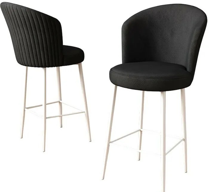 Set de scaune de bar Fora Black and White, 4 buc., 4 buc