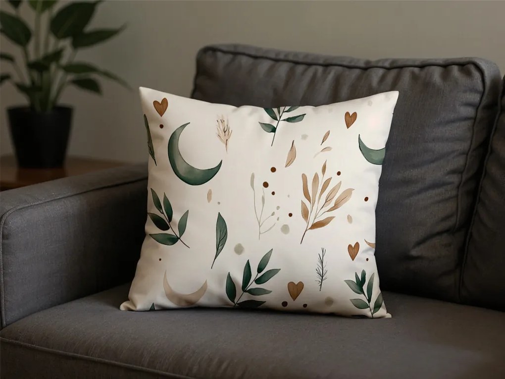 Husa de perna din microfibra BOHO MOON 45x45 cm, crem