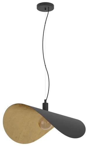 Lustră pe cablu Eglo 390429 SACEDA 1xE27/40W/230V 80 cm negru/auriu