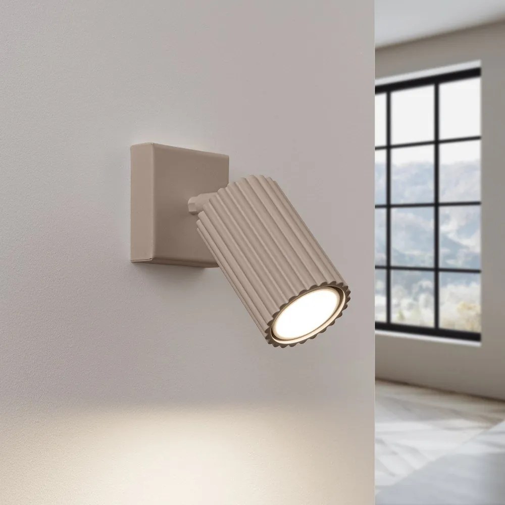 Spot taupe din metal 8x16 cm Gleam – Sollux