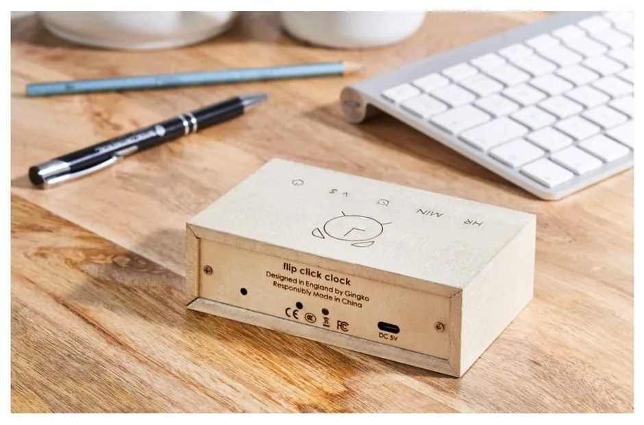 Ceas deșteptător digital Flip Click – Gingko