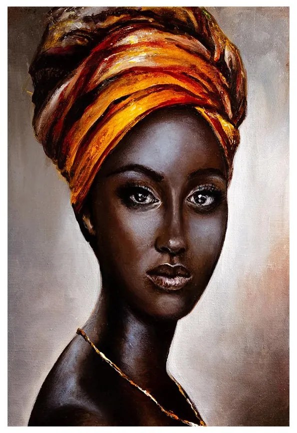 Tablou canvas, fata cu turban, 50x70cm