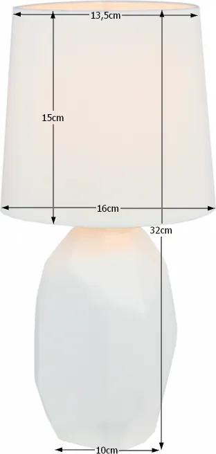 Lampă ceramică de masă, alb, QENNY TYP 1 AT15556