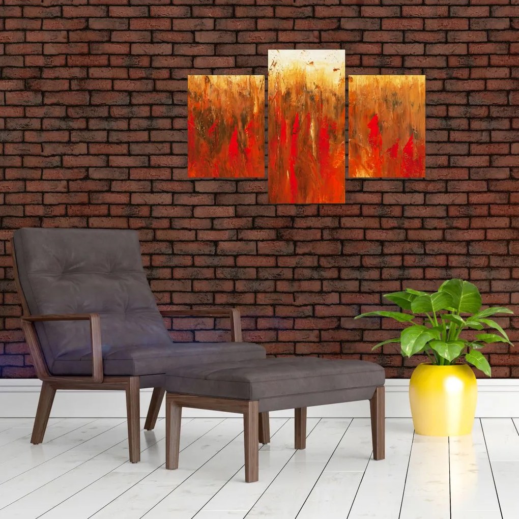 Tablou cu abstracție pictată (90x60 cm)