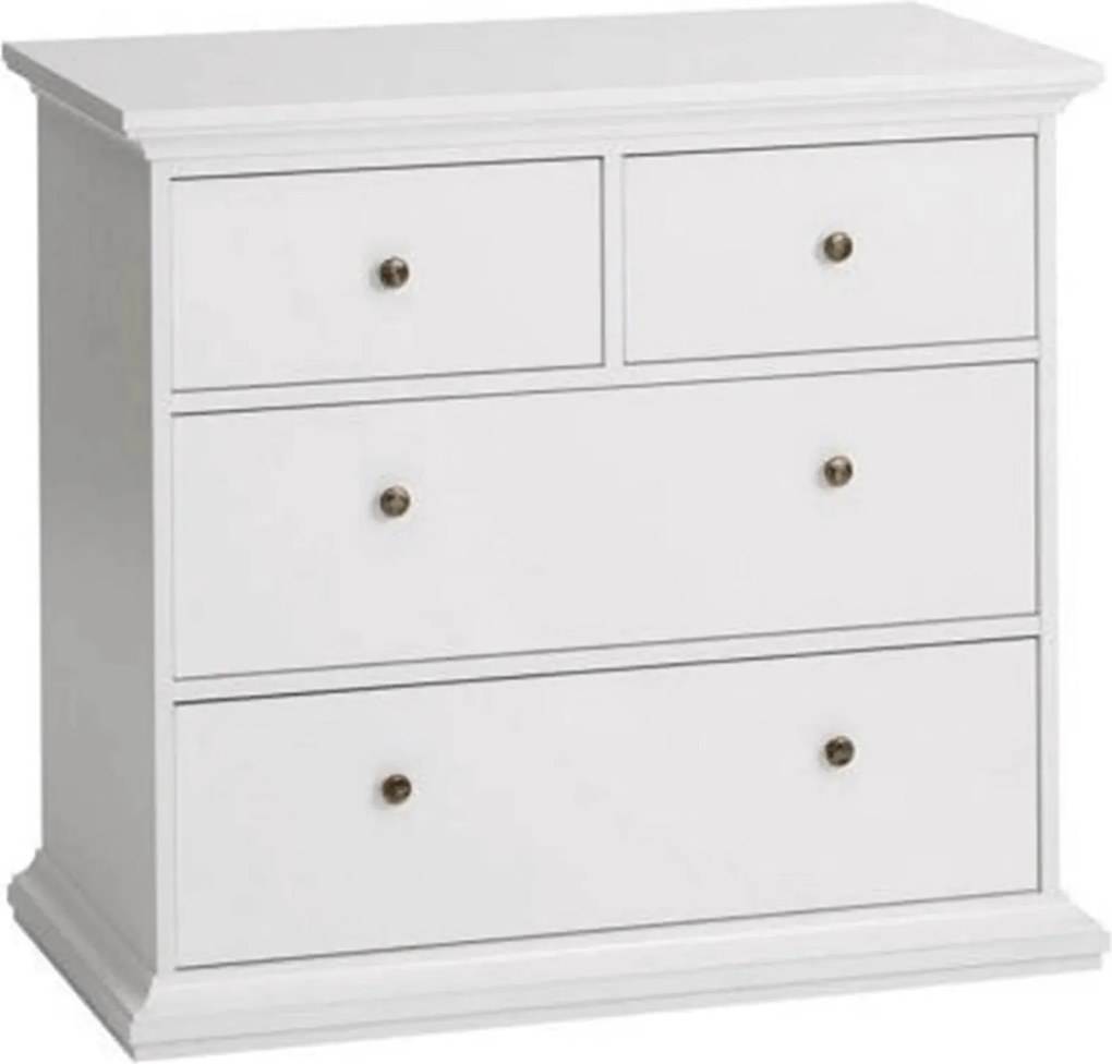 Comoda PARIS, alb, PAL infoliat, 96x49x87 cm