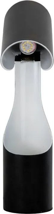 Lampa de masa din otel cu suport pentru creioane Black and White