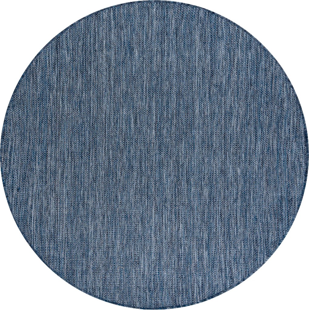 Covor SISAL SION cerc A5165A Melanj țesute plate albastru inchis