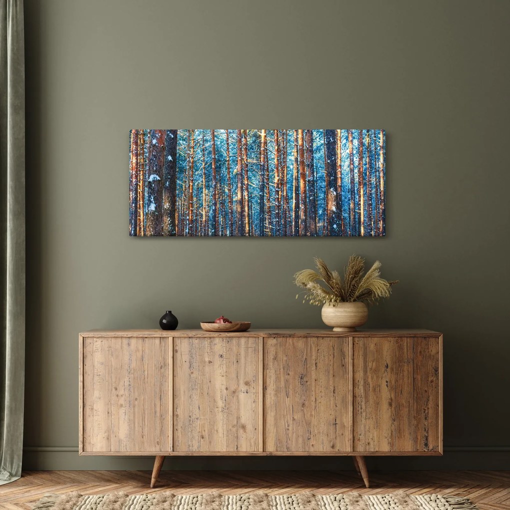 Tablou - Pădurea iarna (120x50 cm)
