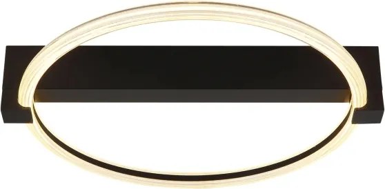 Globo 48050DS - Plafonieră LED FLETCHER LED/15W/230V 41,4x38 cm neagră
